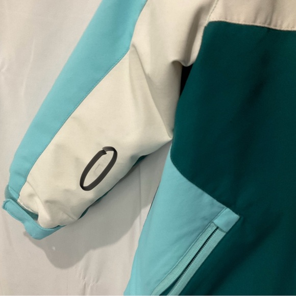 Swiss Tech Girls Winter Coat Double Zipper Size 4/5 XS/XCH Blue/White/Green - Picture 8 of 16